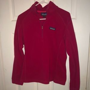 Women’s Red Fleece Patagonia Quarter Zip